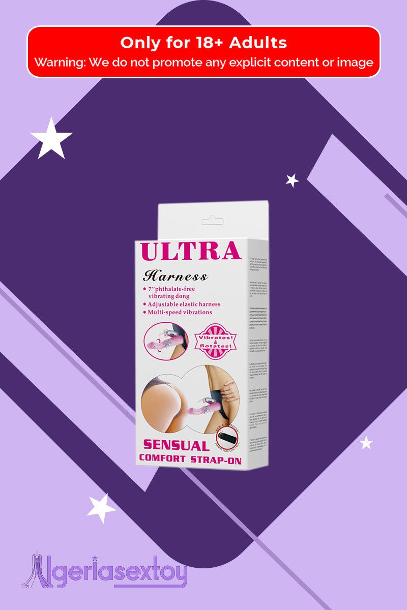 Baile Ultra Harness 7-inch Strap-on with Multi-speed Vibrations SO-033