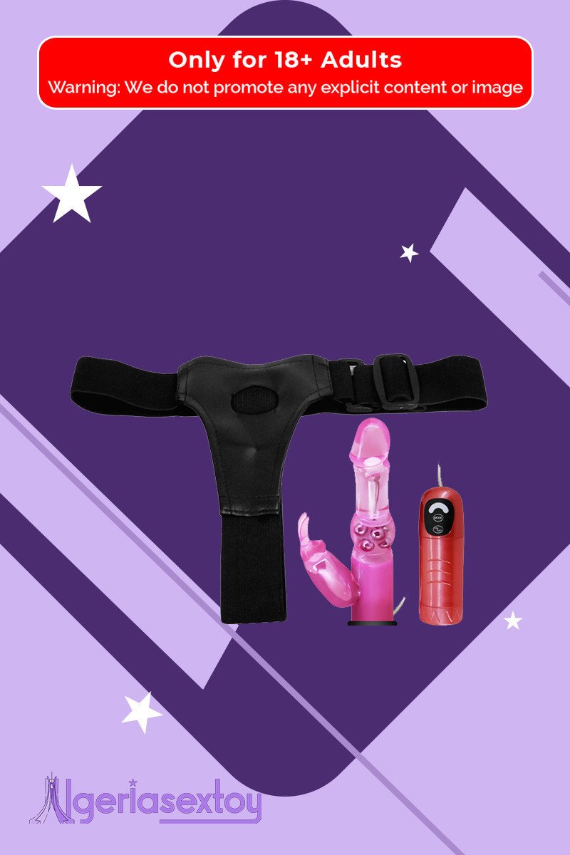 Baile Ultra Harness 7-inch Strap-on with Multi-speed Vibrations SO-033